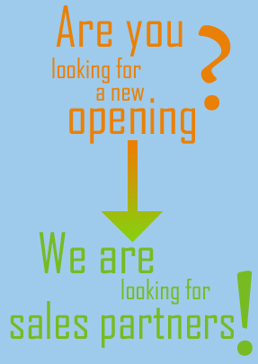 Advertising graphic: we are looking for sales partners